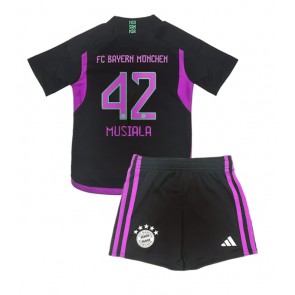 Bayern Munich Jamal Musiala #42 Dětské Venkovní dres komplet 2023-24 Krátký Rukáv (+ trenýrky)